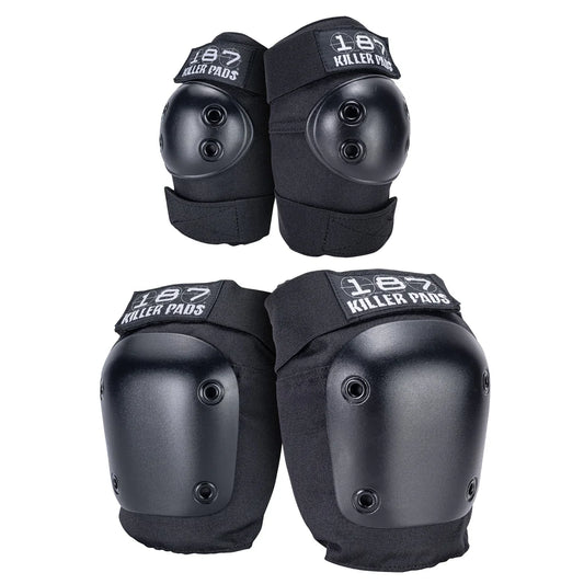 187 killer pads combo pack knee elbow set black