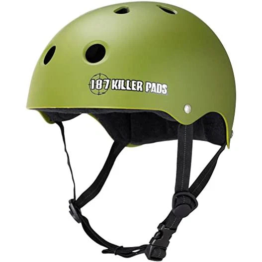 187 killer pads pro skate helmet sweatsaver liner army green