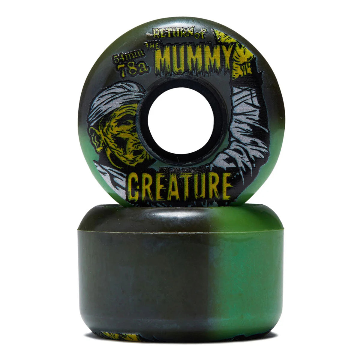 oj creature mummy 78a keyframe green black wheels 54mm