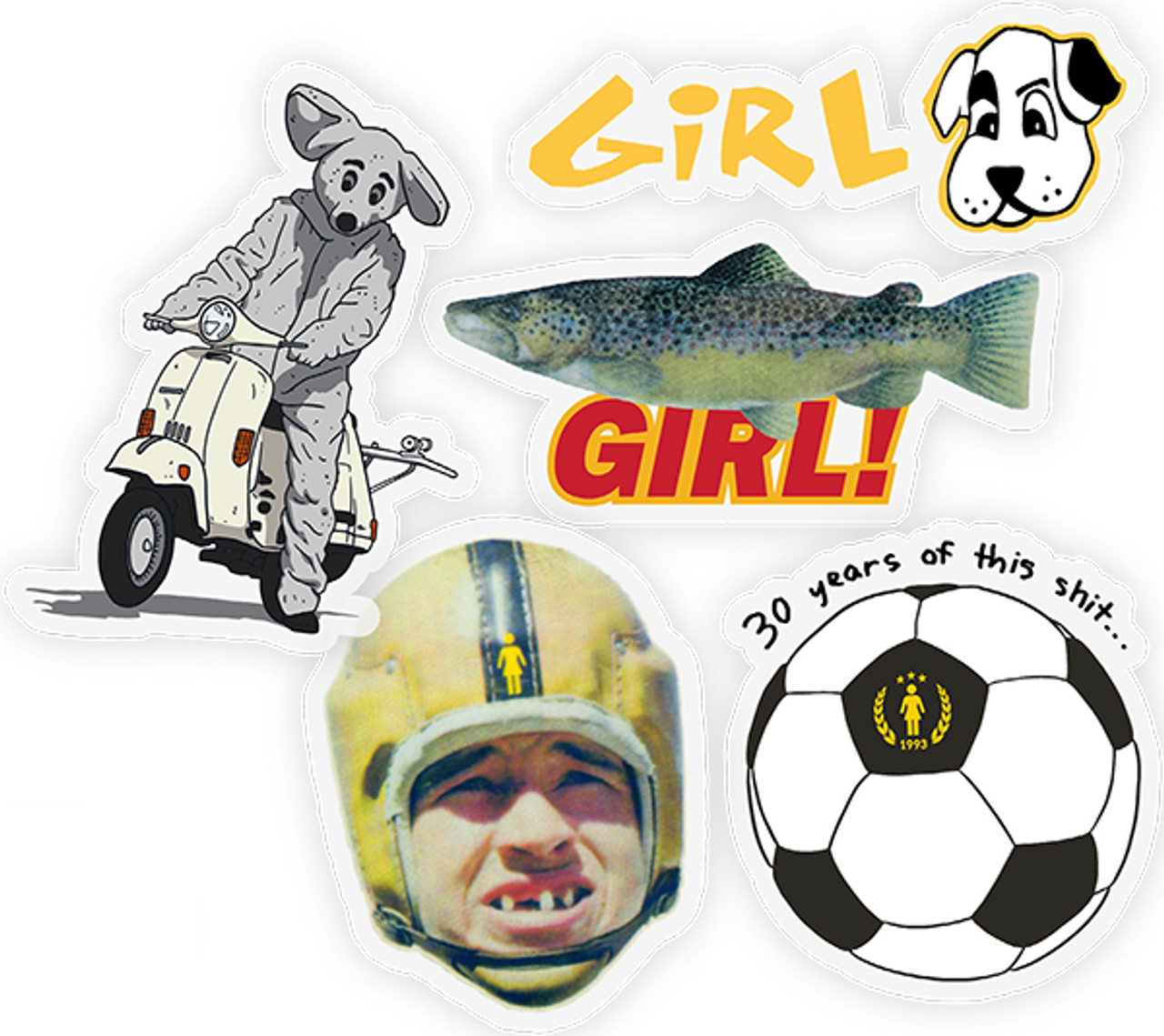girl three decades sticker pack