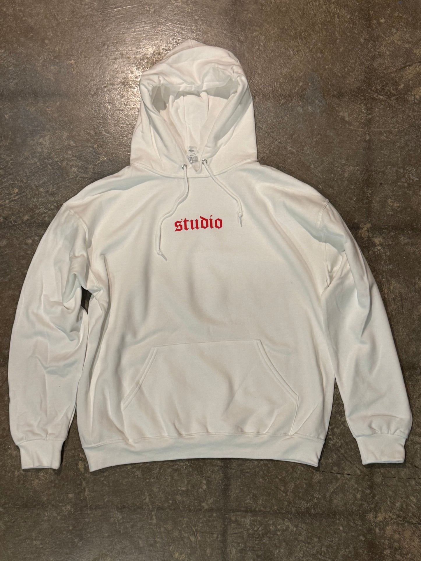 Studio Logo Pullover Hoodie White