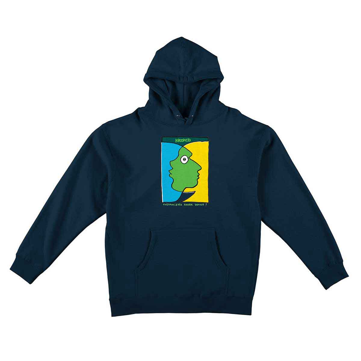 krooked freak shows hoodie navy