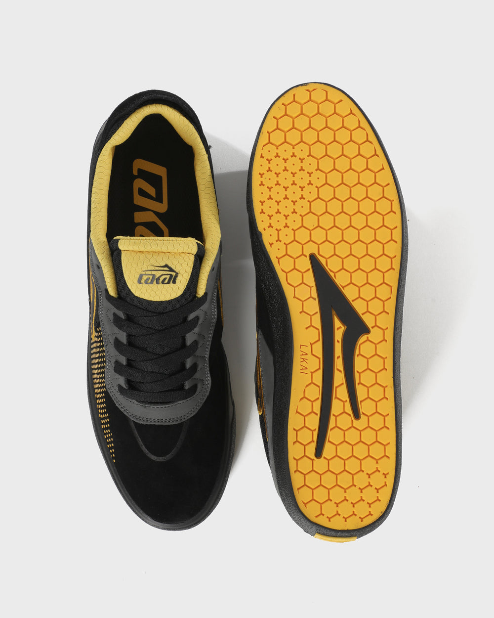 Lakai Essex Shoe Black Yellow Gray