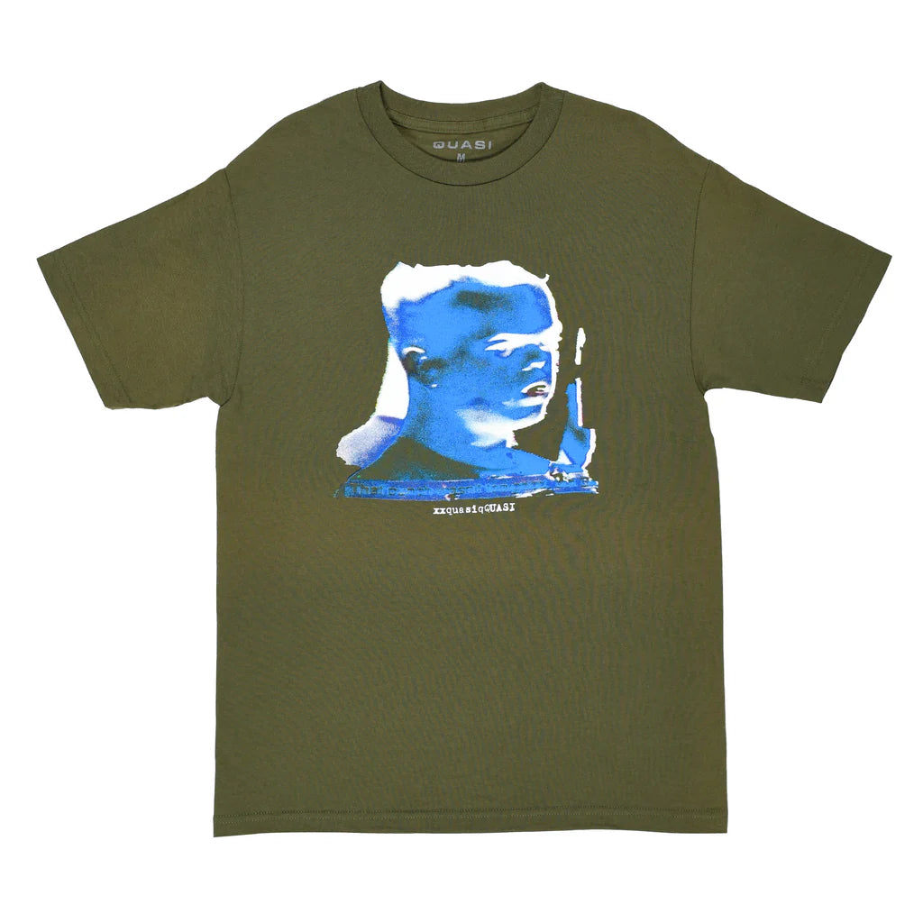 quasi punchout tee military green