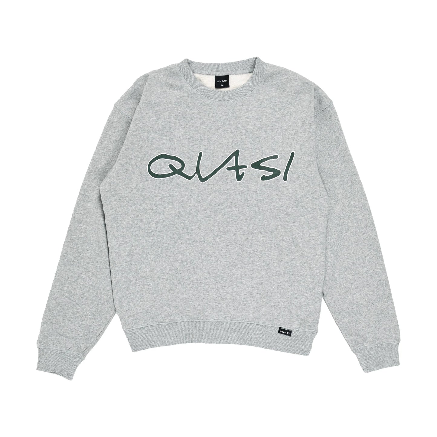 quasi sig crewneck sweatshirt heather grey
