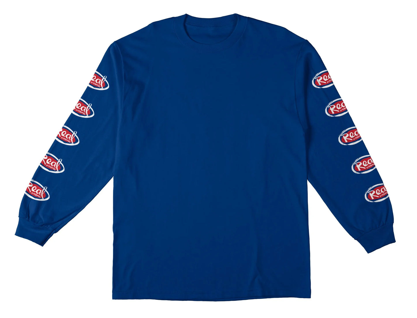 real natas oval longsleeve tee silver royal
