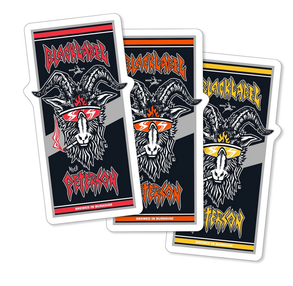 Black Label Nick Peterson Burnside Brew Sticker