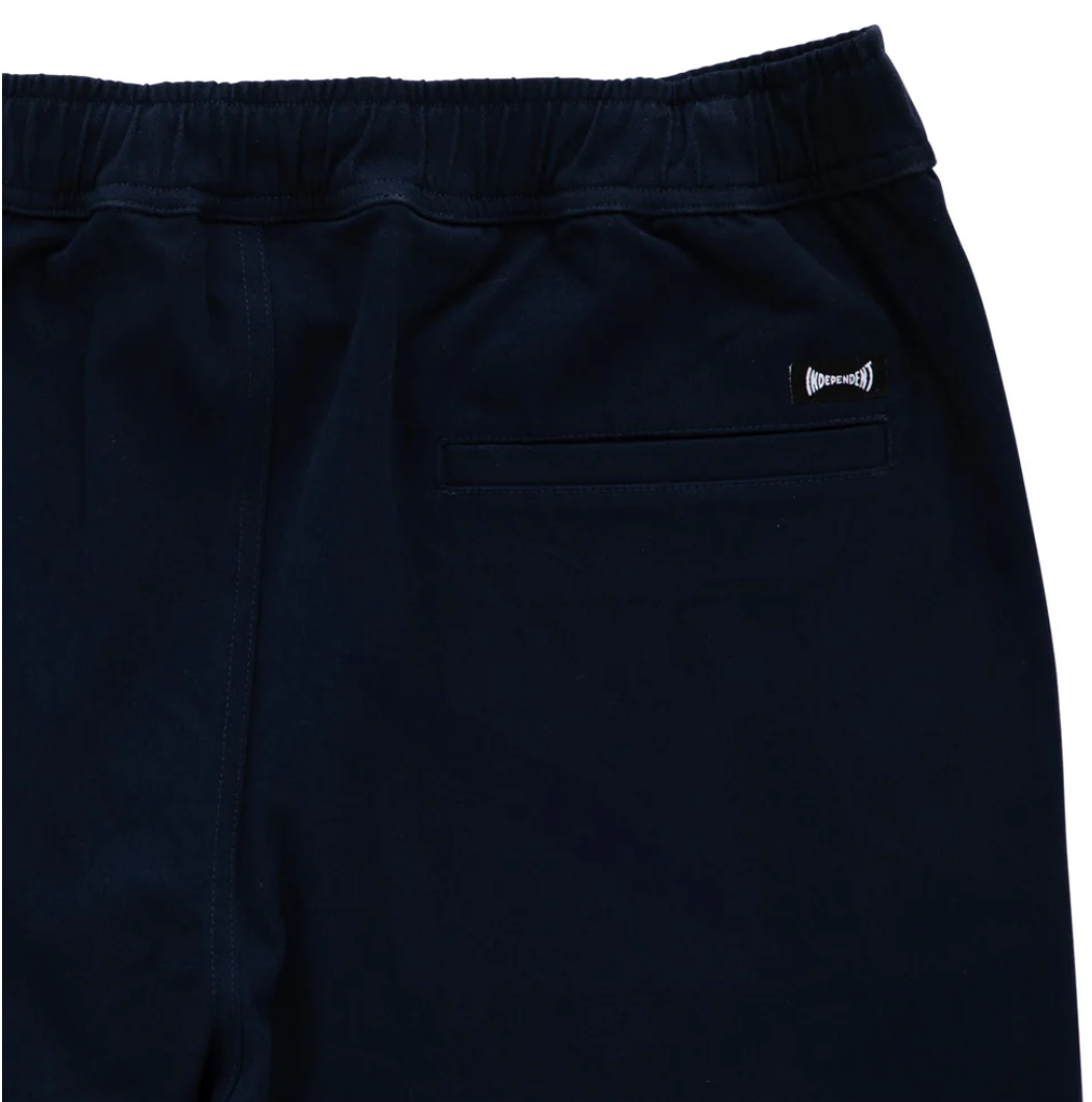 Independent Span Elastic Waist Navy Bottom Pants
