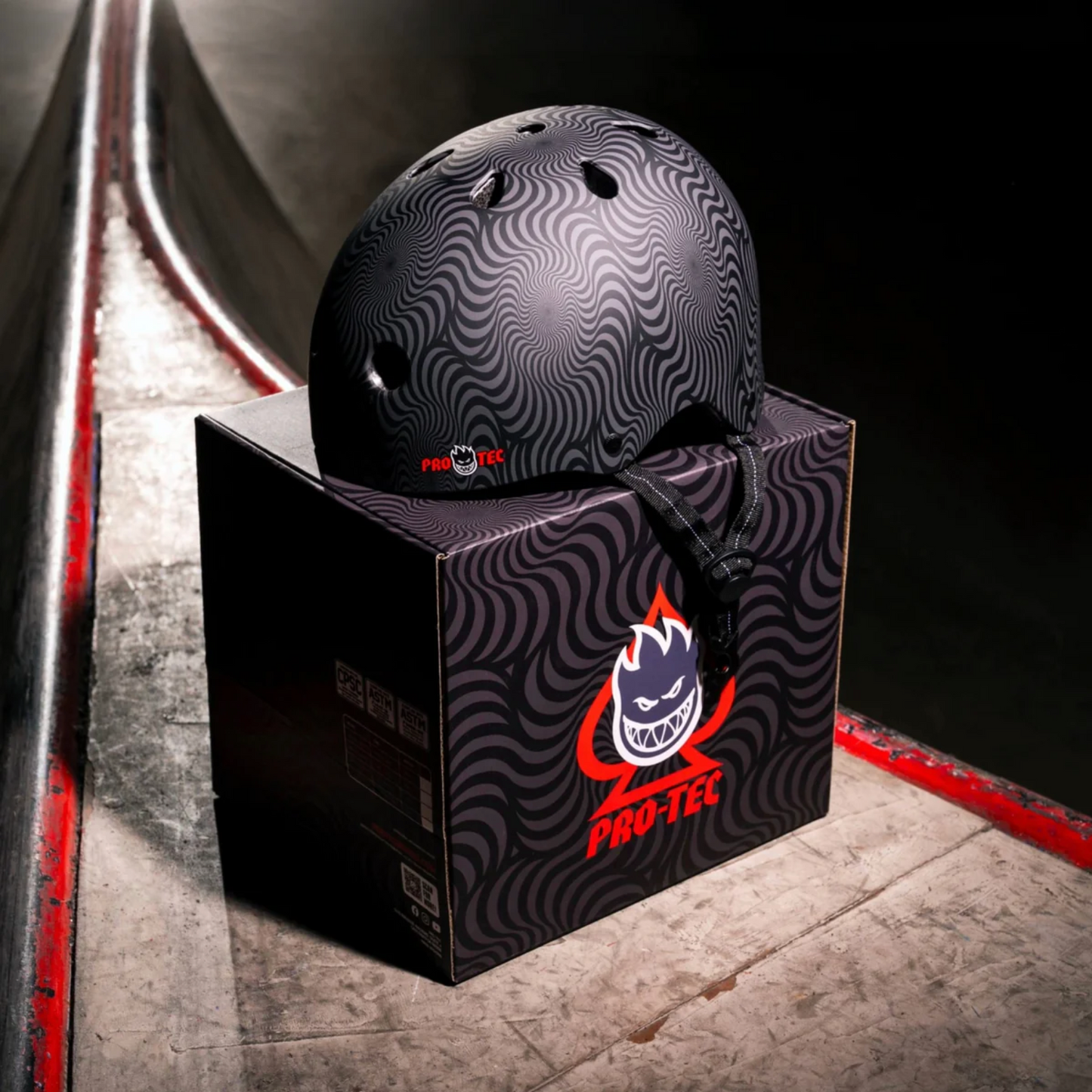 Pro Tec Low Pro Certified Spitfire Signature Edition Black Swirl Helmet