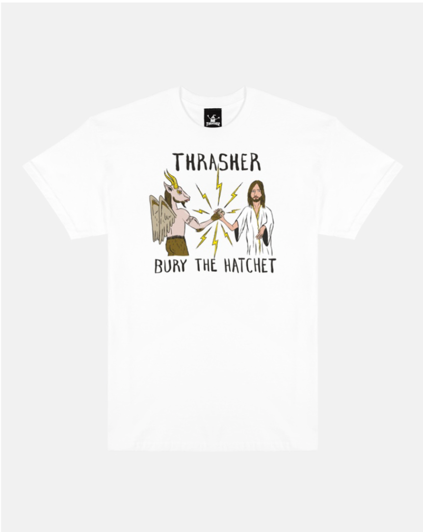 Thrasher x Toy Machine B.T.H. White SS Shirt