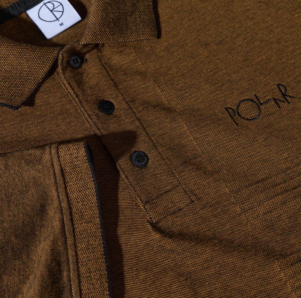 Polar Surf Polo Shirt Pique Black/Caramel