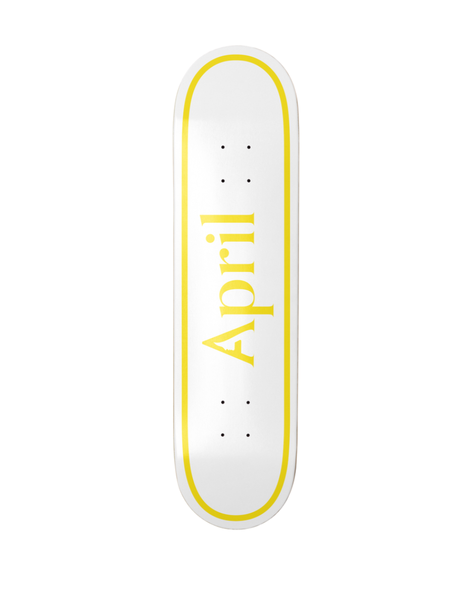 April OG Logo Yellow/White Twin Tail Deck 8.5