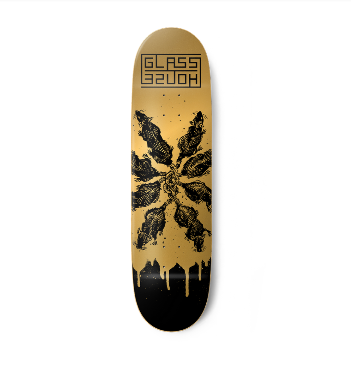 Glass House Rats Gold/Black Deck 8.5