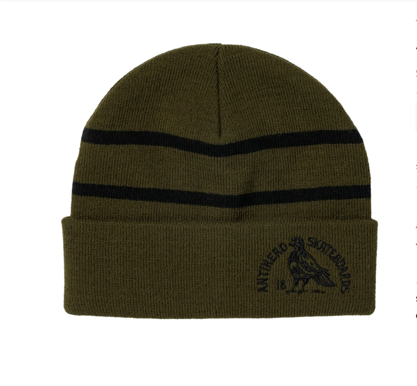 Anti Hero Clubhouse Cuff Beanie Olive