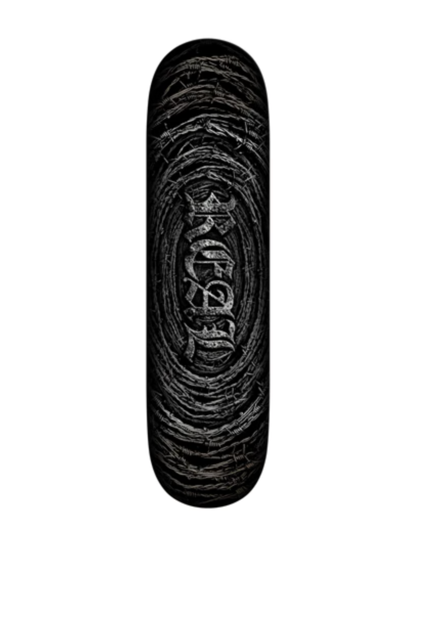 Real DBX Team Barbed Wire Foil Oval Deck 8.12