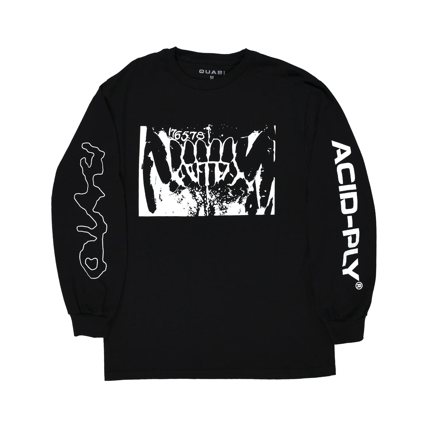 quasi rephlex long sleeve tee black
