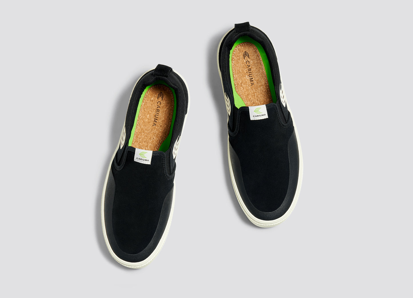 cariuma slip on pro shoe black ivory