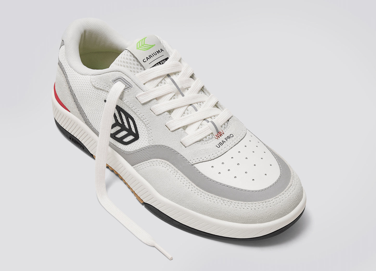cariuma uba pro shoe smoke white black