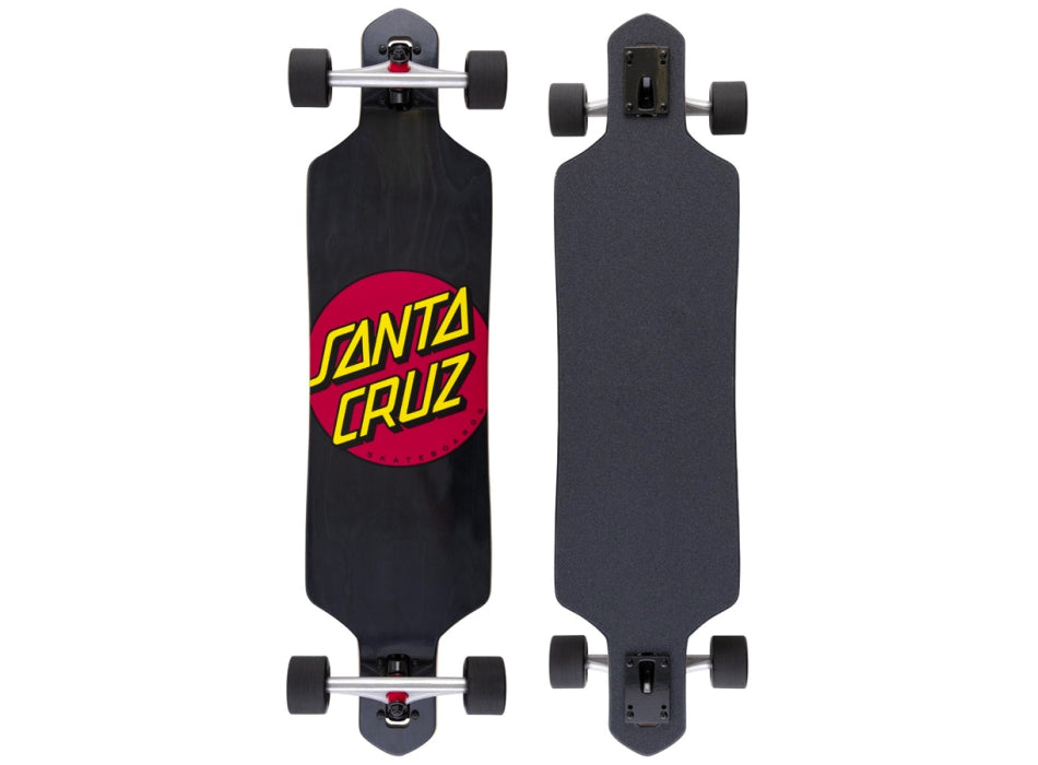 santa cruz classic dot 9in x 36in drop thru cruzer complete