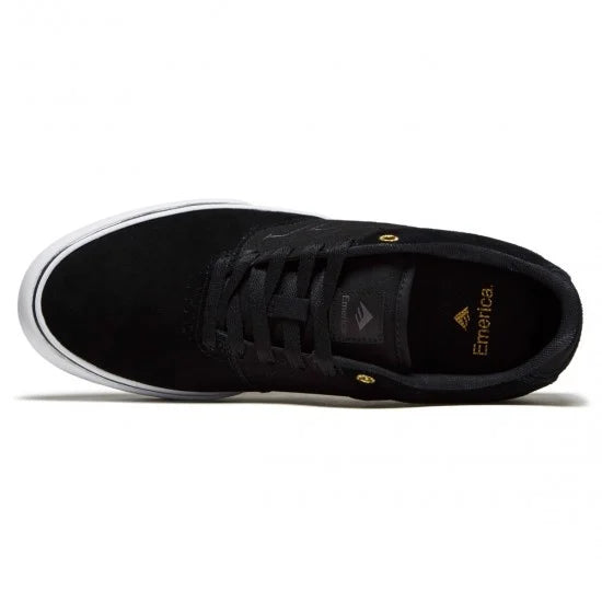 emerica low vulc shoe black gold white