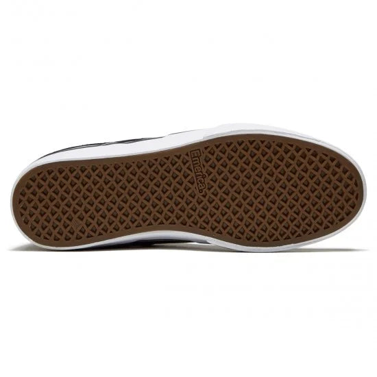 emerica low vulc shoe black gold white