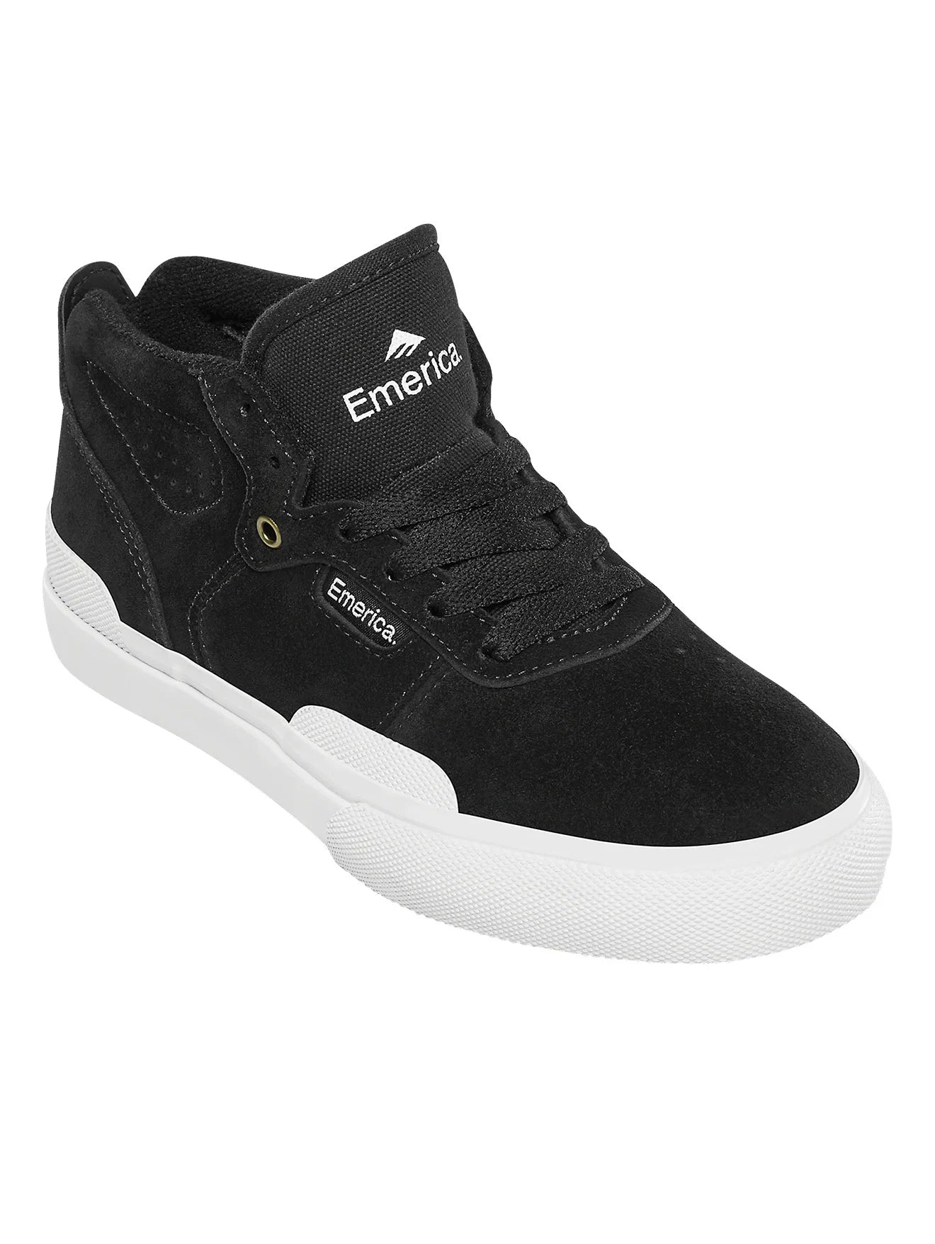 emerica pillar youth shoe black white gold 5.5c