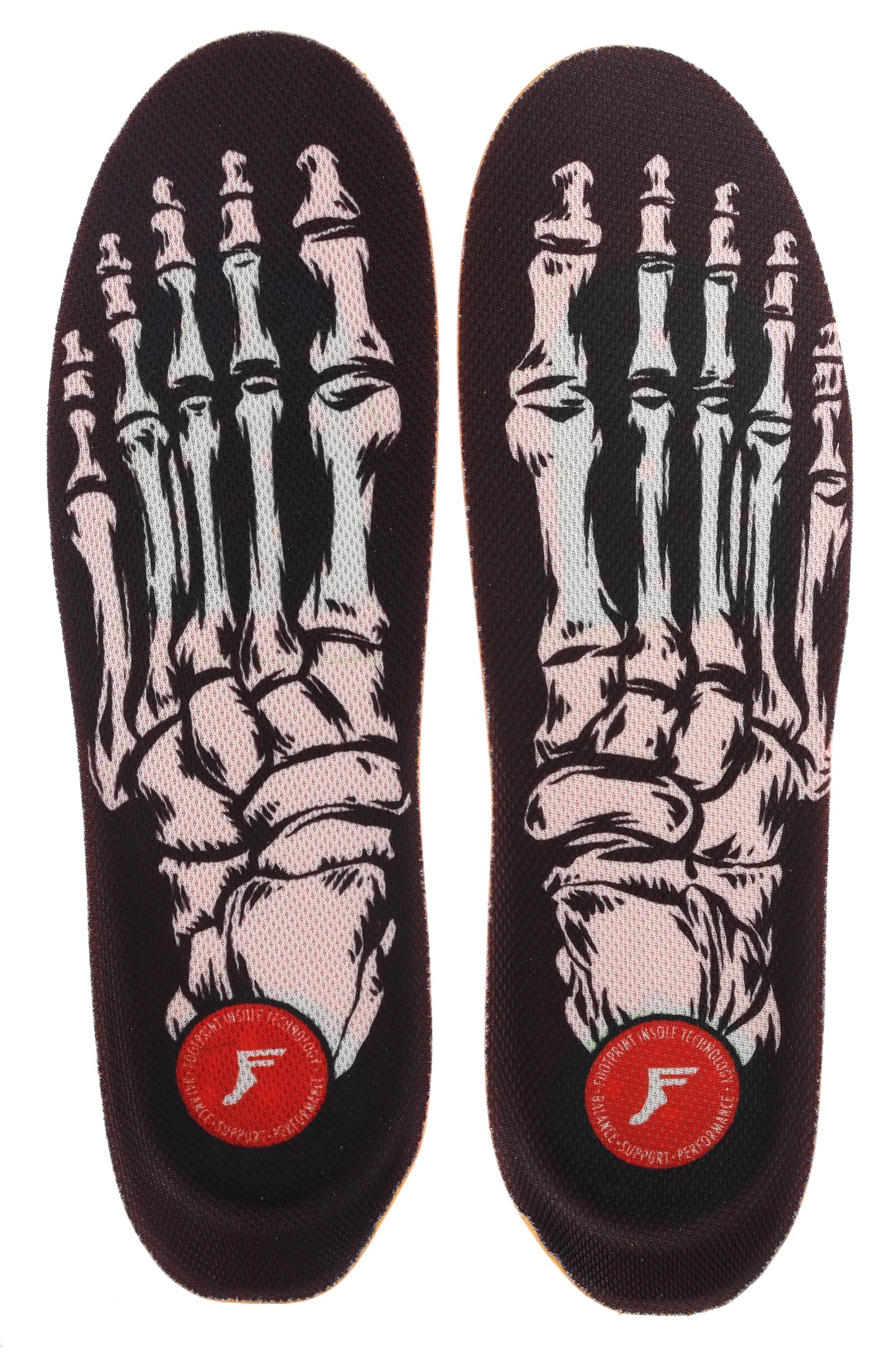footprint kingfoam elite mid action sports gel insole skeleton black