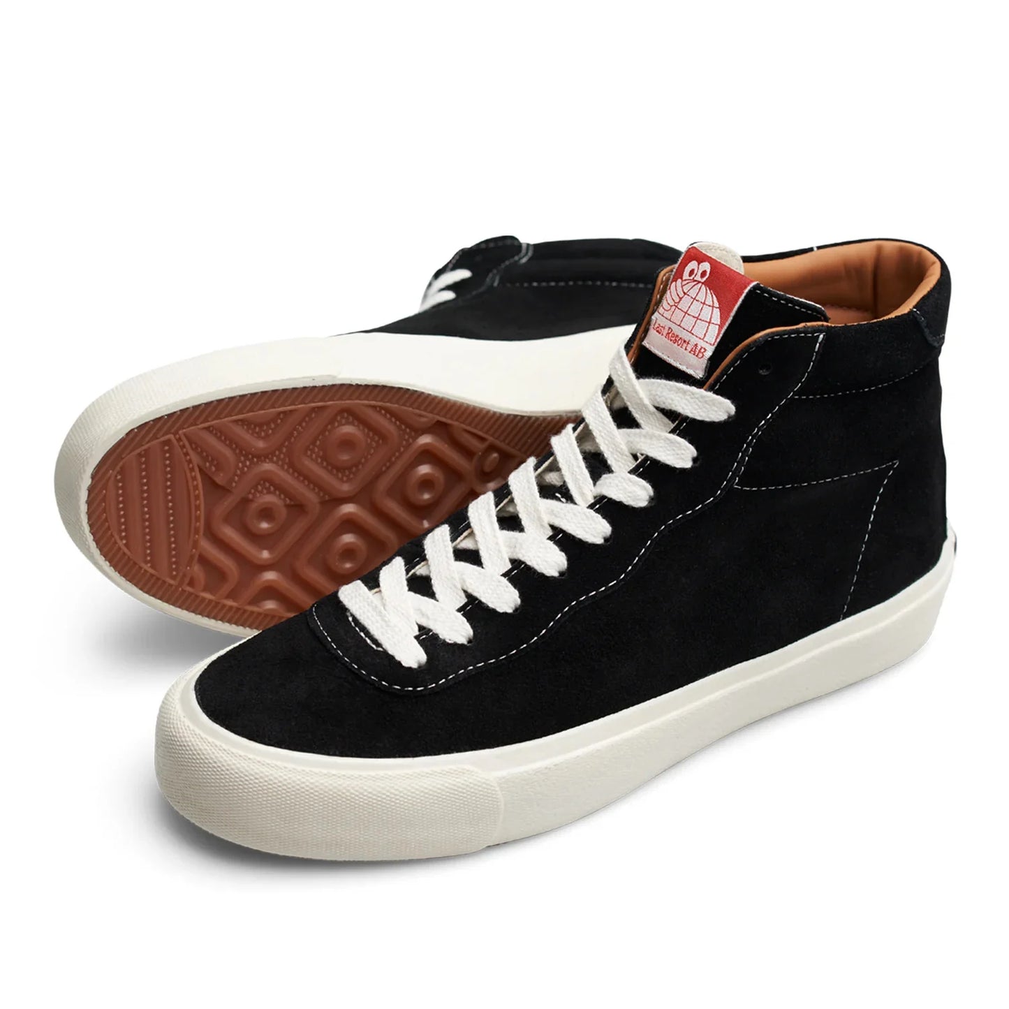 last resort ab vm001-hi shoe suede black white