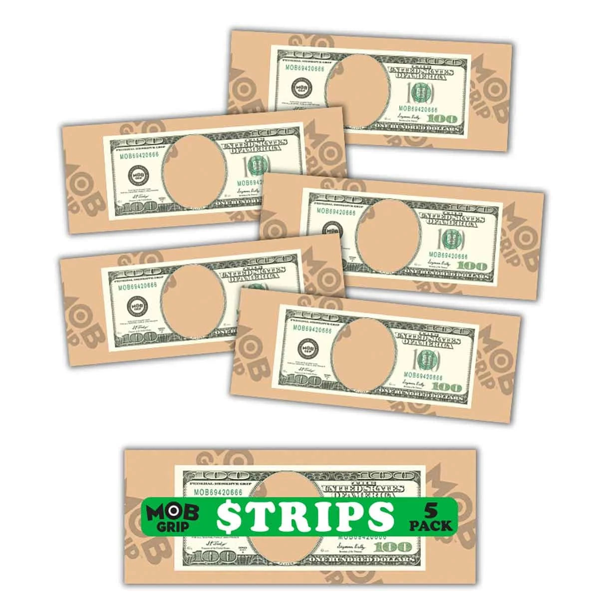 mob hundos clear 5 pack 9in grip strips