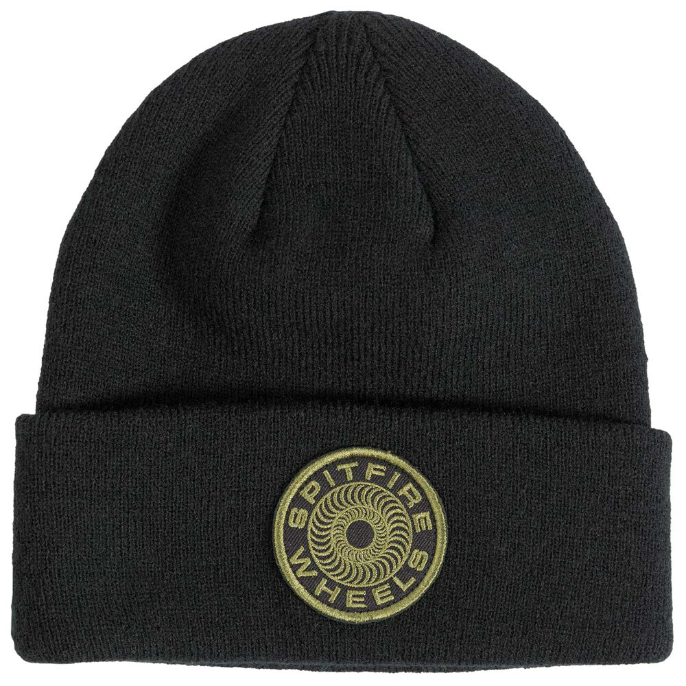 spitfire classic 87 swirl patch cuff beanie black