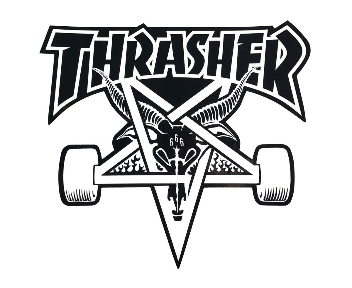 Thrasher Sk8 Goat Full Board Black Sticker