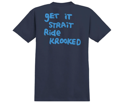 krooked strait eyes tee navy