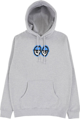 krooked eyes hoodie grey heather blue