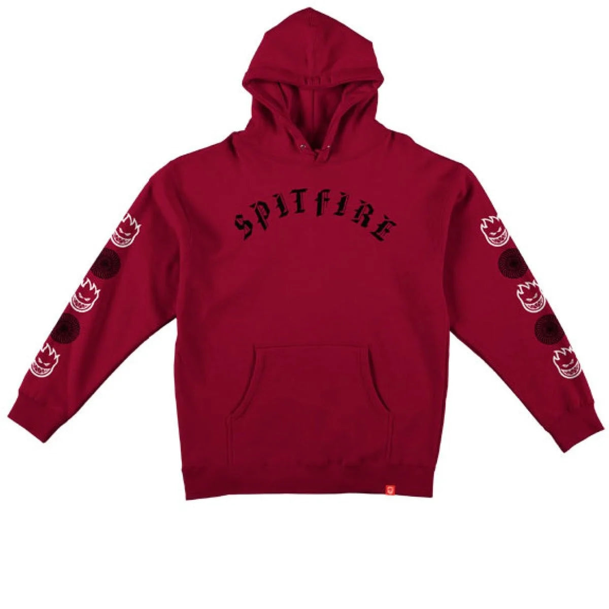 spitfire youth old e combo hoodie maroon
