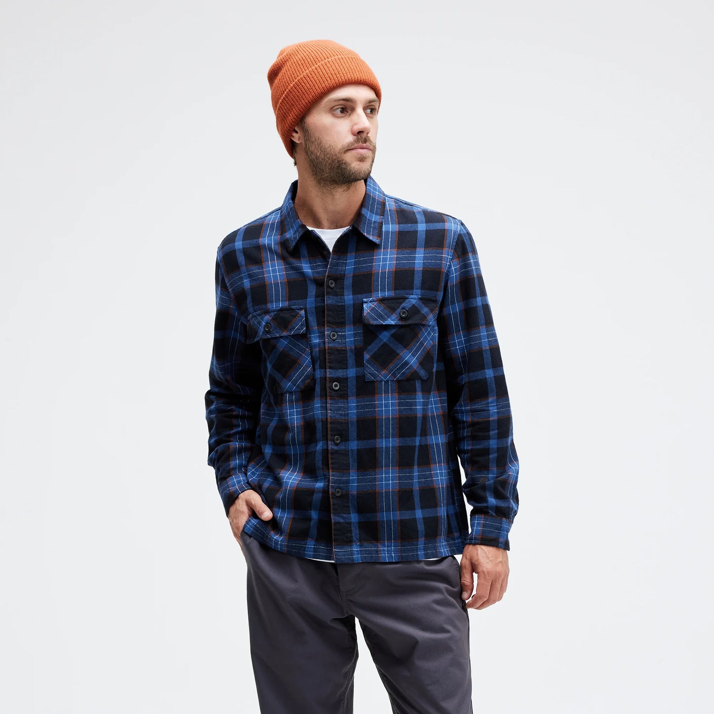 Stance Lowell Long Sleeve Button Up Shirt Black