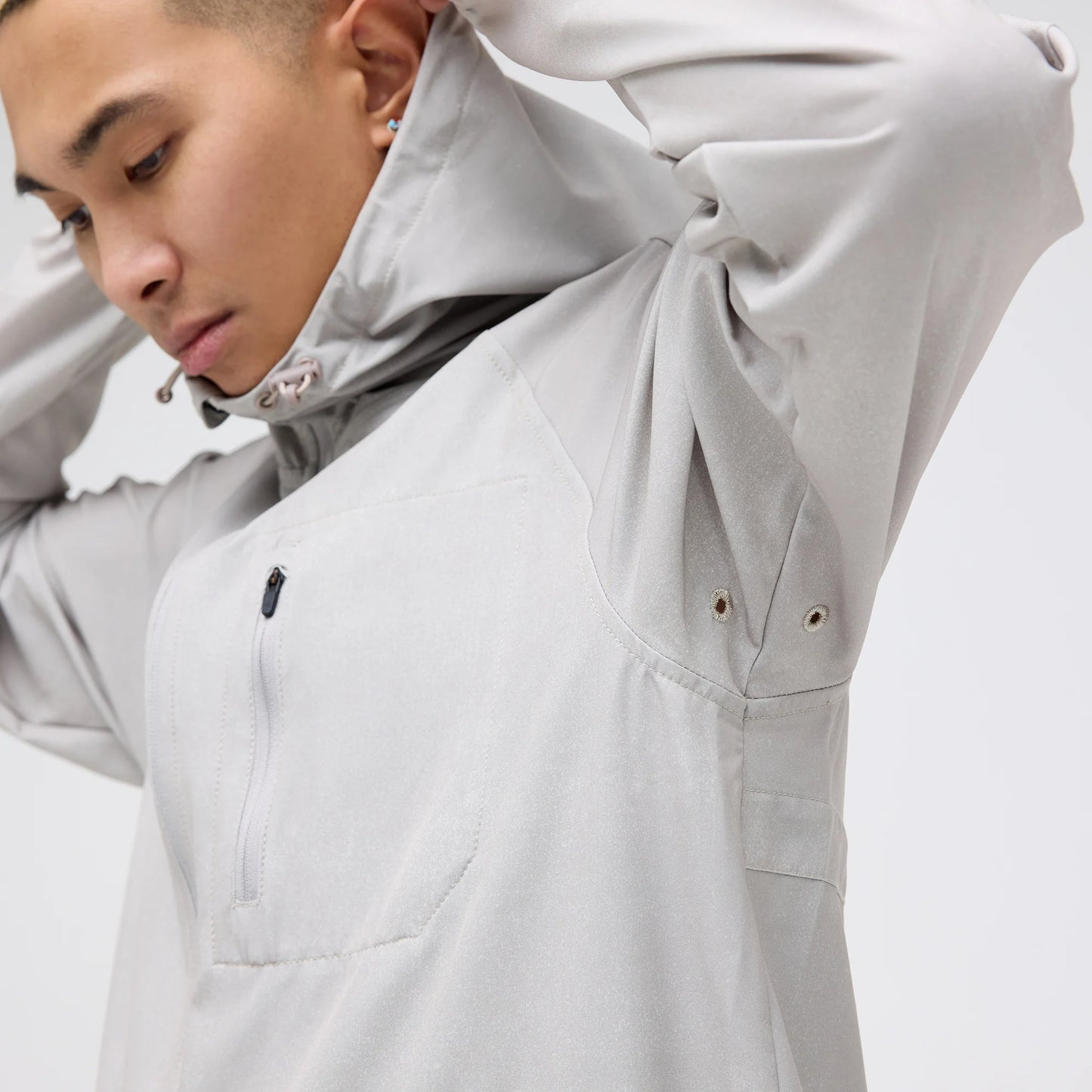 stance performance warm up jacket string grey