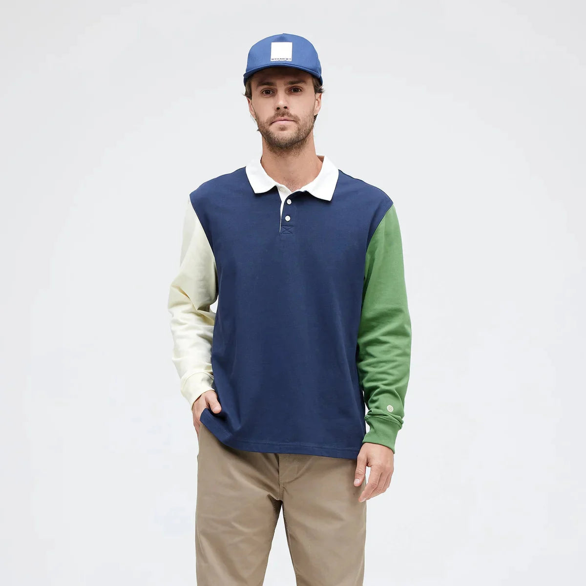 stance rugby long sleeve tee dark navy