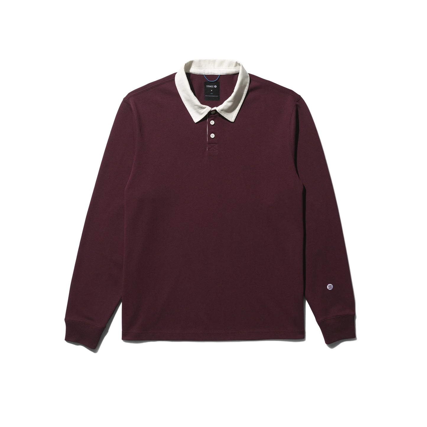 stance rugby long sleeve tee wine