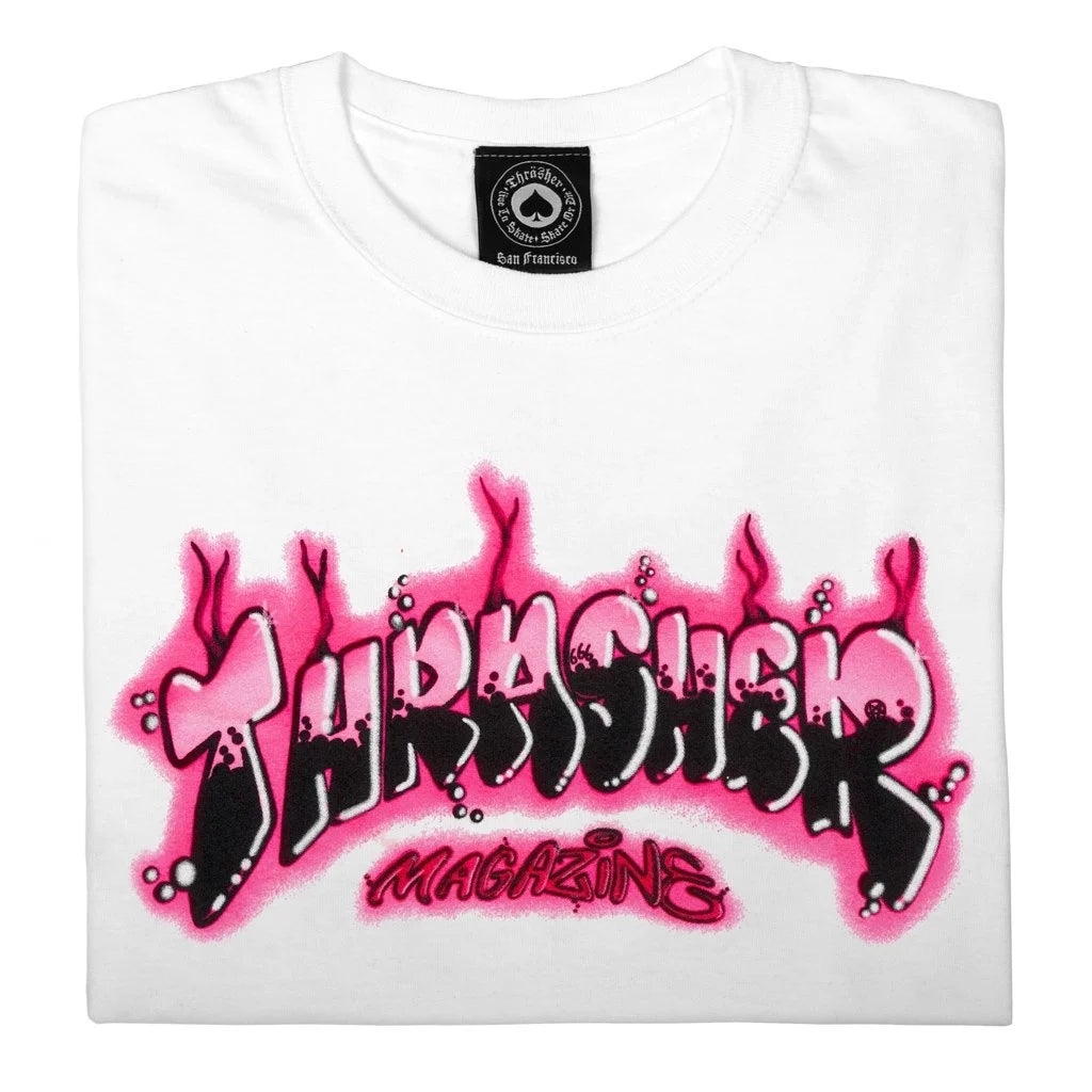 thrasher airbrush tee white