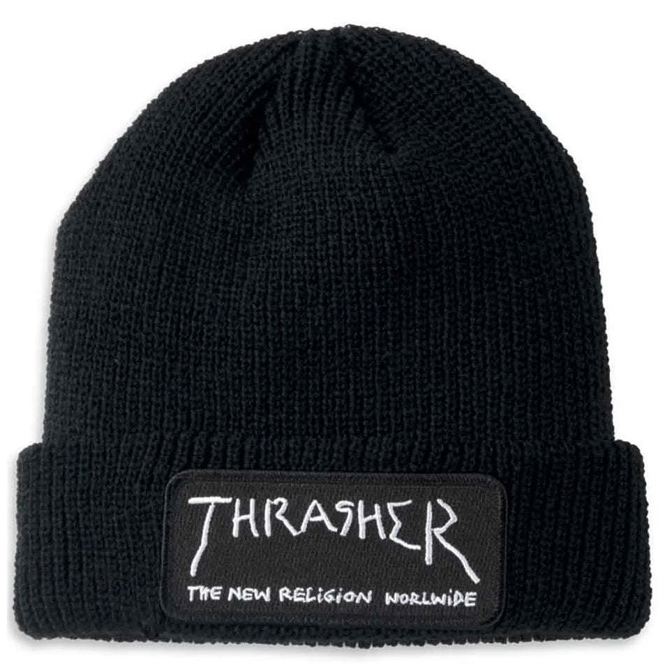 thrasher new religion patch beanie black