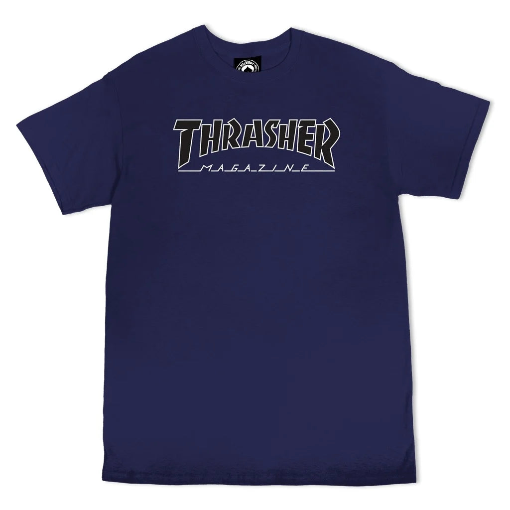 thrasher outlined tee navy
