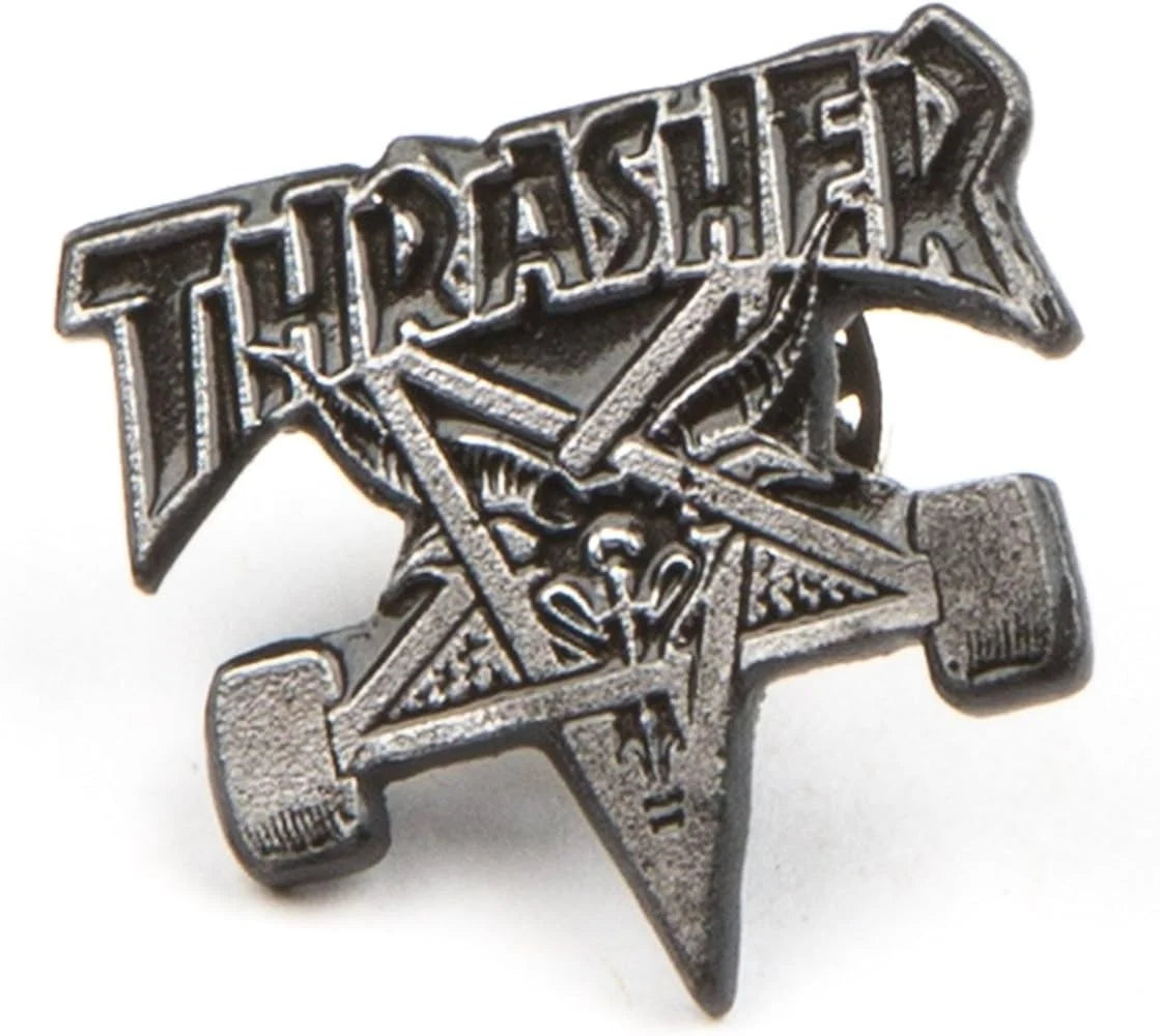 thrasher sk8 goat lapel pin