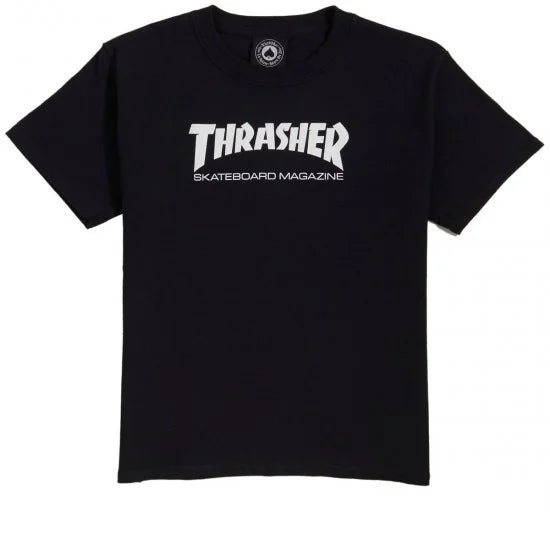 thrasher youth sk8 mag tee black