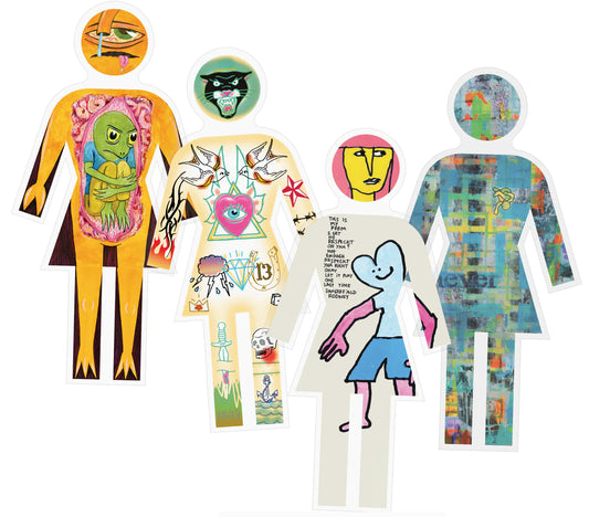 girl modernica sticker 4 pack