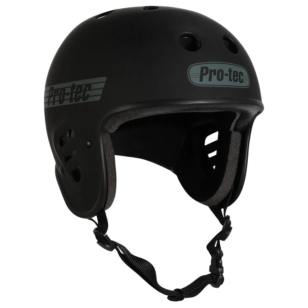 pro tec full cut certified helmet matte black