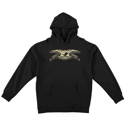 anti hero youth basic eagle hoodie black off white