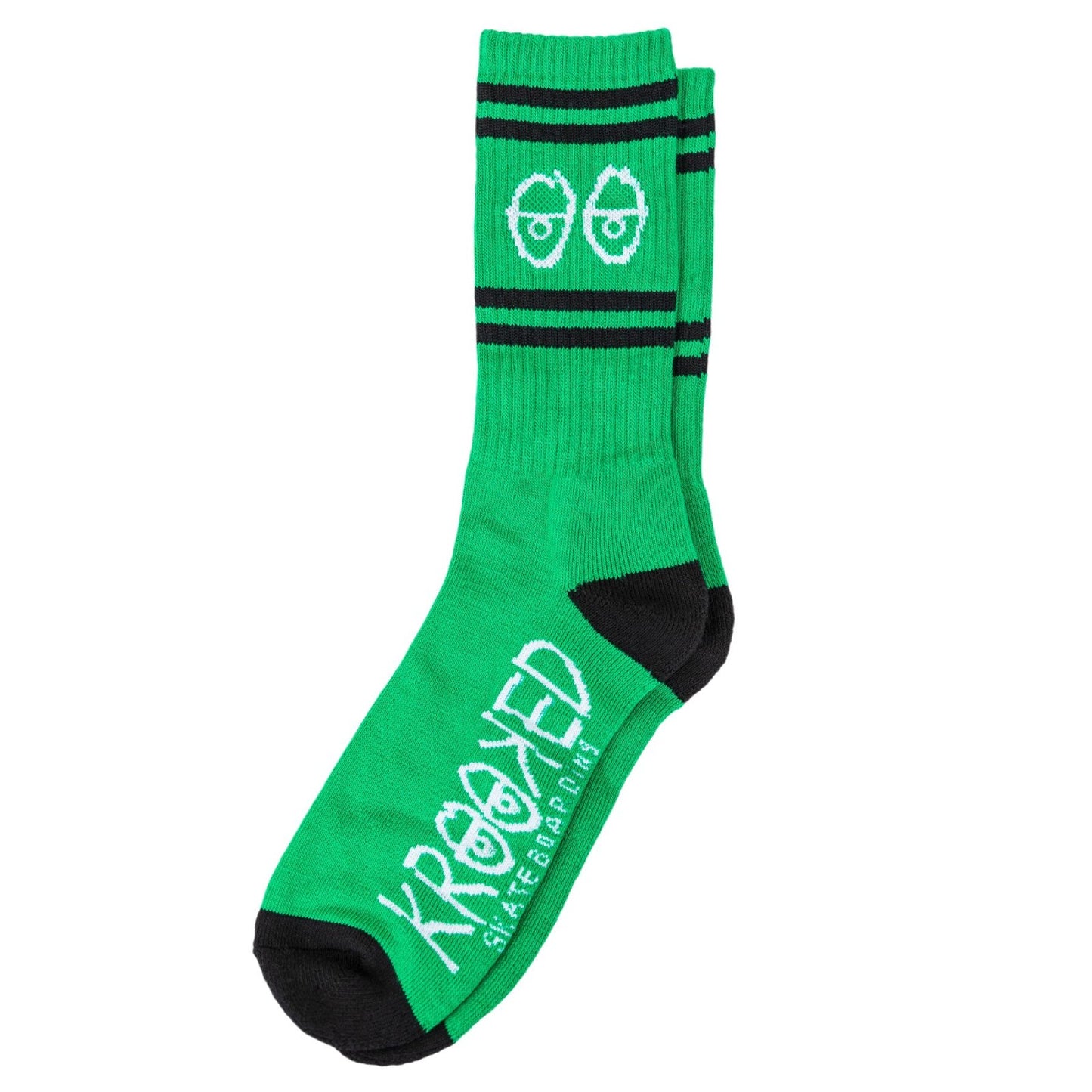 krooked eyes sock green black white