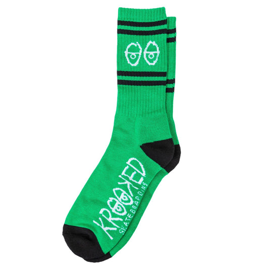 krooked eyes sock green black white