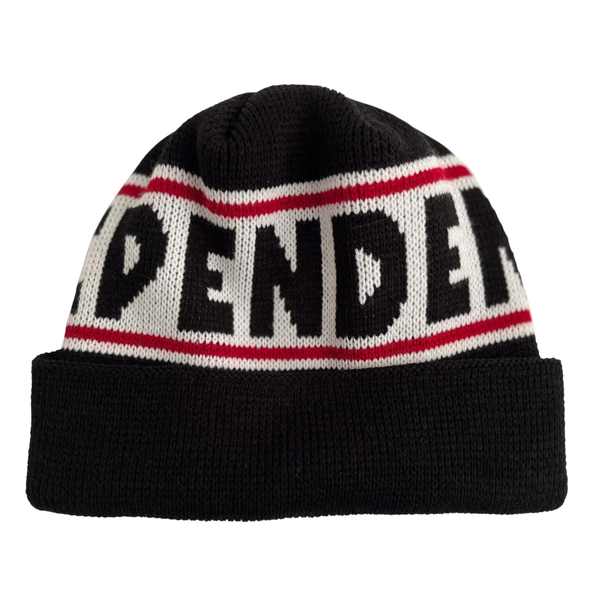 independent bar logo beanie black