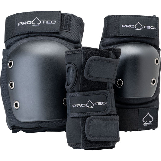 pro tec junior 3 pack pad set black